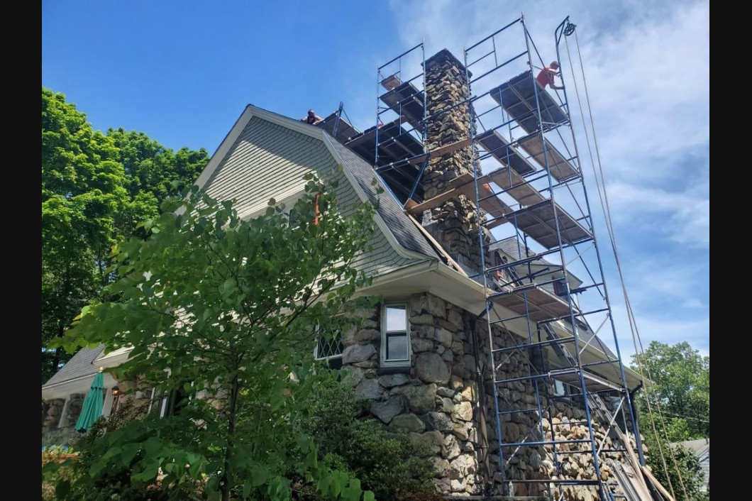 Demoed stone chimney and restored back to it's natural state!